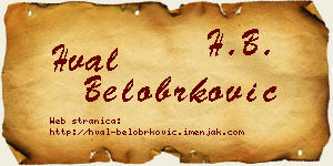 Hval Belobrković vizit kartica